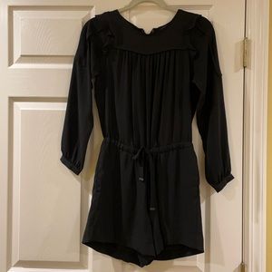 Black Loft long sleeve romper